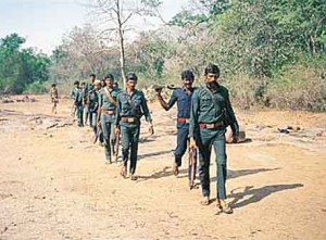 Veerappan_leading_his_gang_in_moily_forest