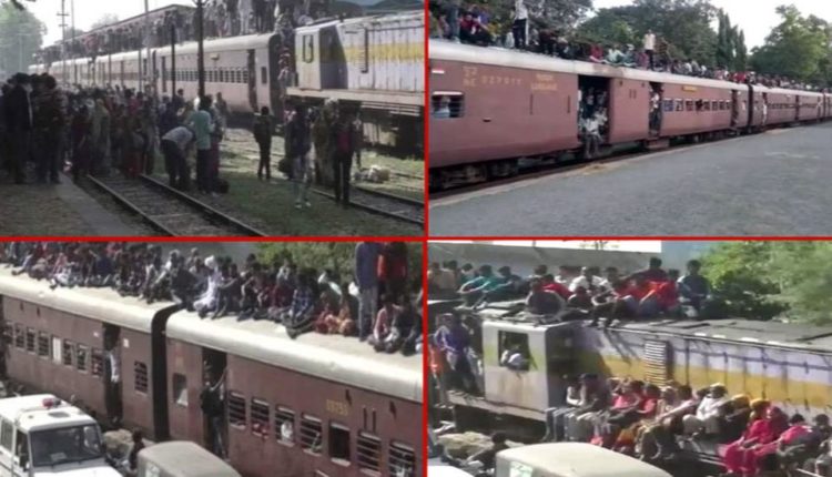 junagadh-train-heavy-loaded-with-passenger-on-roof